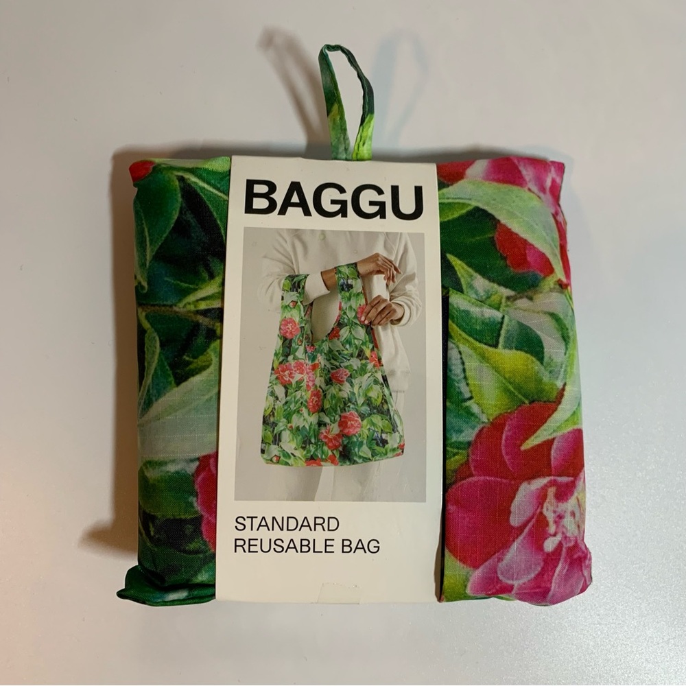 Baggu Standard Reusable Tote Bag Camellia Brand New - Picture 2 of 3